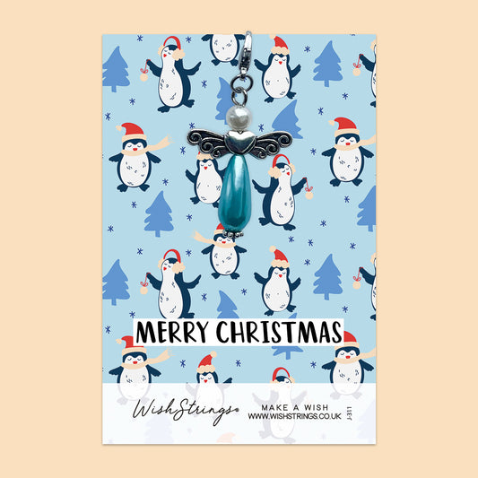 CHRISTMAS PENGUIN - Wish Angel Clip (J311)