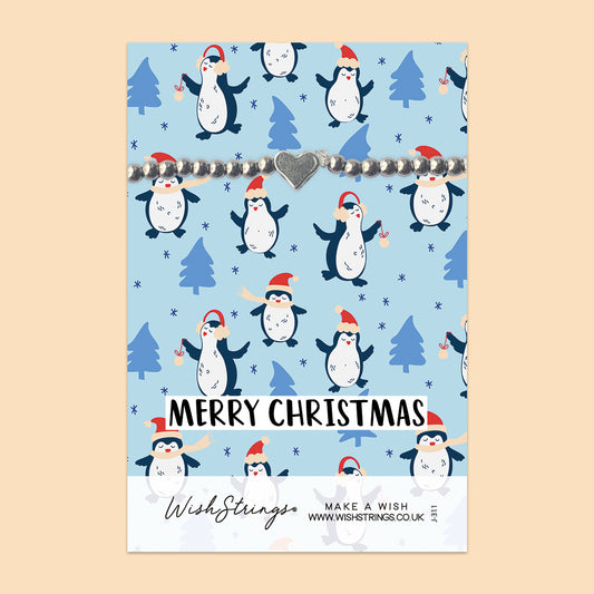 CHRISTMAS PENGUIN - HEART BRACELET - J311