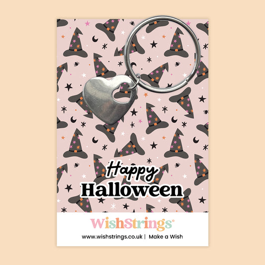HAPPY HALLOWEEN - Heart Keyring - J314