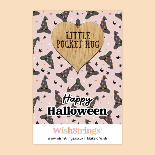 HAPPY HALLOWEEN - Oak Pocket Hug Token (J314)