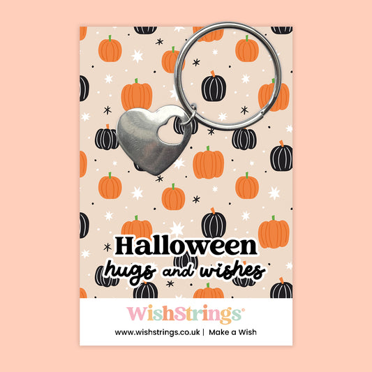 Halloween Hugs & Wishes - Heart Keyring - J315