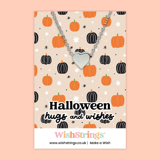 Halloween Hugs & Wishes - Heart Necklace - J315