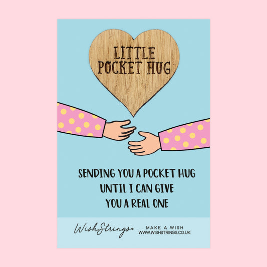 Sending Hugs  - Oak Pocket Hug Token | J316