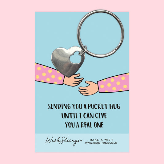 Sending Hugs  - Heart Keyring - J316
