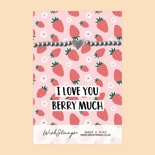 Love You Berry Much - Heart Beaded Bracelet - J317
