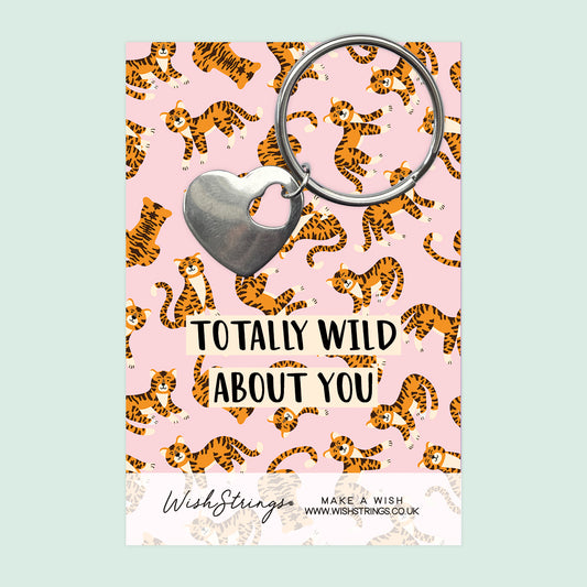 Wild about you - Heart Keyring - J318