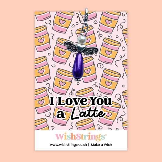I Love You a Latte - Wish Angels, Clip on Keepsake | J319