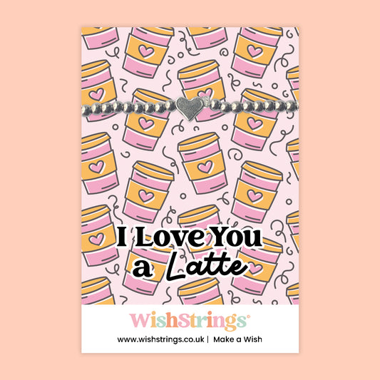 I Love You a Latte - Heart Beaded Bracelet - J319