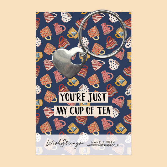 Cup of Tea - HEART KEYRING - J319