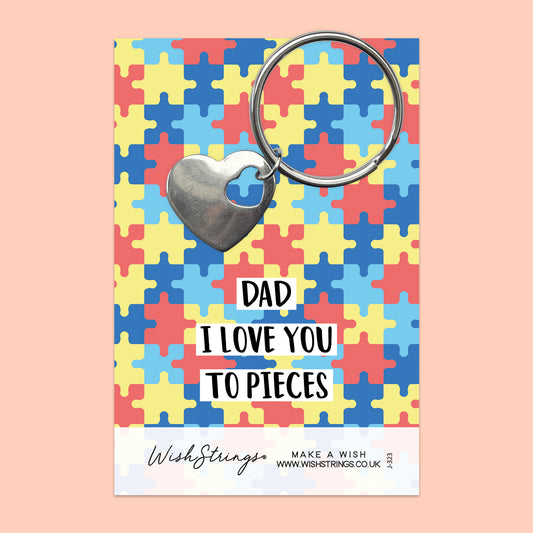 Dad, I Love You - HEART KEYRING - J323