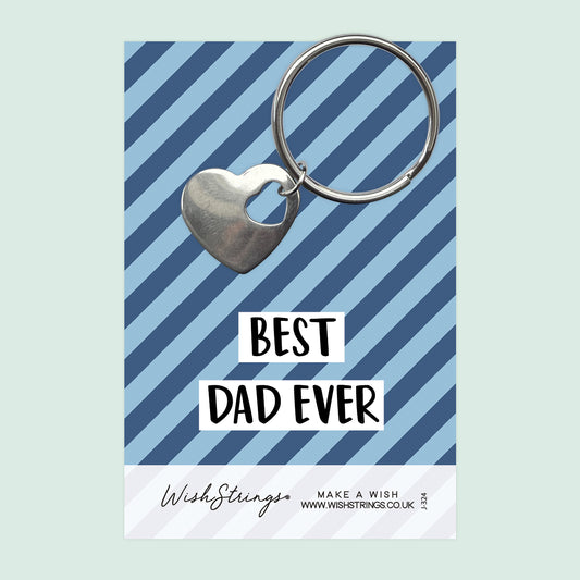 Best Dad - HEART KEYRING - J324