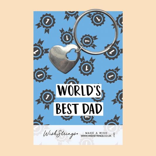 Best Dad - HEART KEYRING - J325