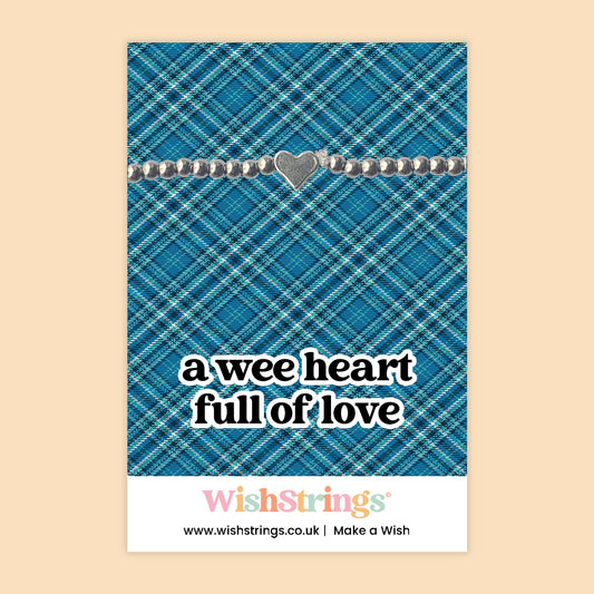 Wee Heart, Scottish - Heart Beaded Bracelet - J327