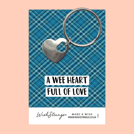 Wee Heart, Scottish - Heart Keyring - J327
