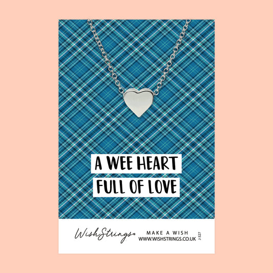 Wee Heart, Scottish - HEART NECKLACE - J327