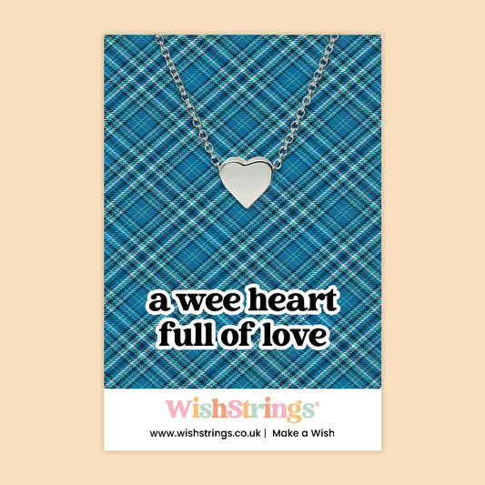 Wee Heart, Scottish - Heart Necklace - J327