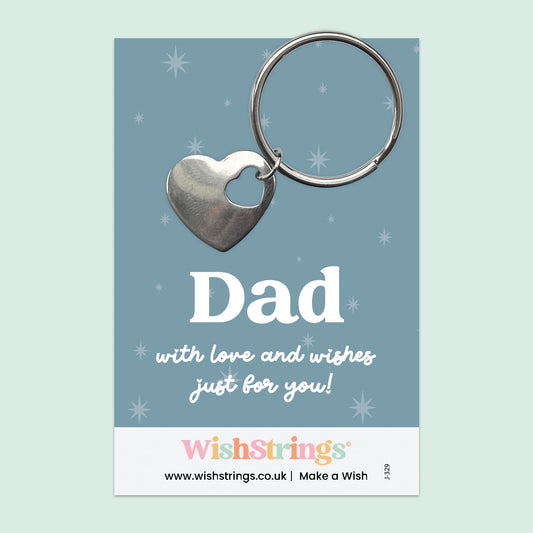 Dad - HEART KEYRING - J329