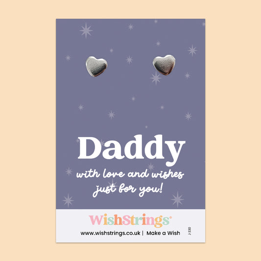Daddy - Heart Stud Earrings | J330