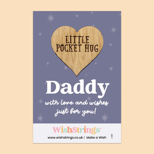 Daddy - Oak Pocket Hug Token | J330