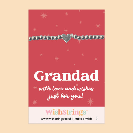 Grandad - Heart Beaded Bracelet - J331