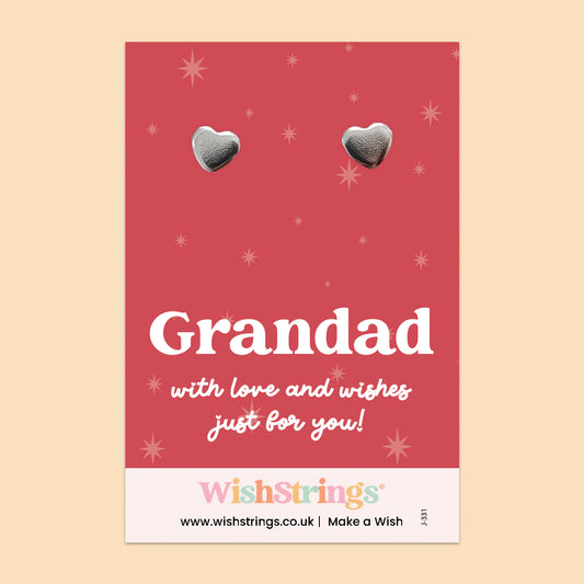 Grandad - Heart Stud Earrings | J331