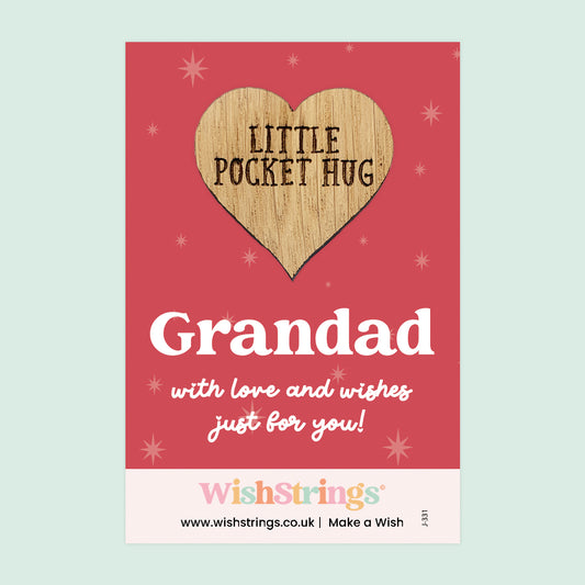 Grandad - Oak Pocket Hug Token | J331