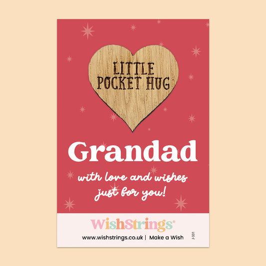 Grandad - Oak Pocket Hug Token | J331