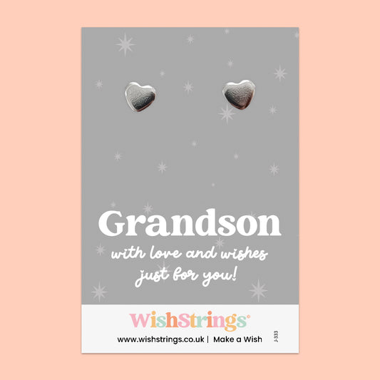 Grandson - Heart Stud Earrings | J333