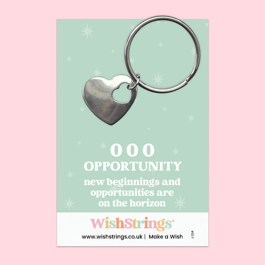 Angel Numbers, 000 - HEART KEYRING - J334