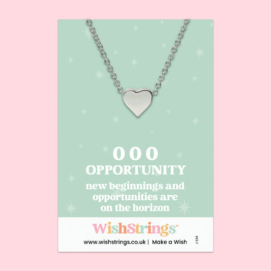 Angel Numbers, 000 - HEART NECKLACE - J334