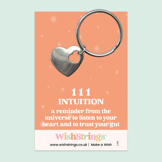 Angel Numbers, 111 - HEART KEYRING - J335