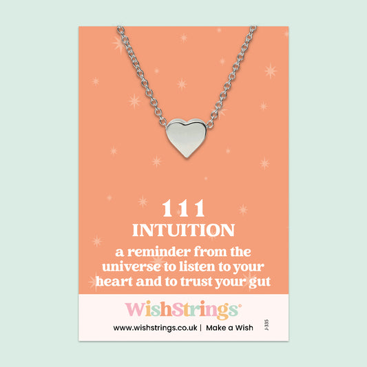 Angel Numbers, 111 - HEART NECKLACE - J335