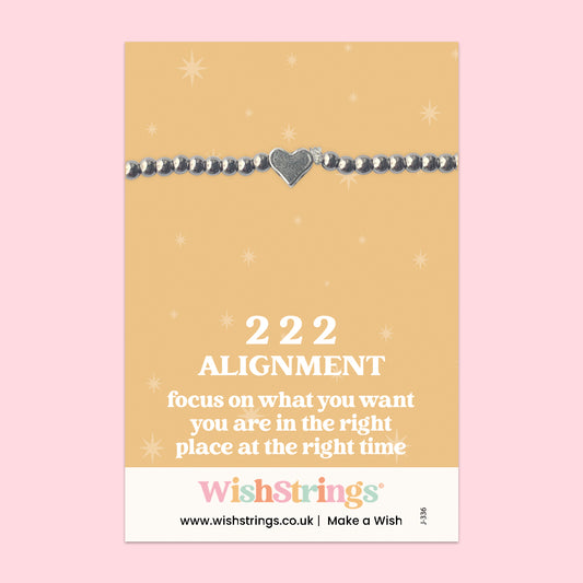 Angel Numbers, 222 - Heart Beaded Bracelet - J336