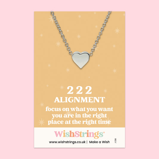 Angel Numbers, 222 - HEART NECKLACE - J336