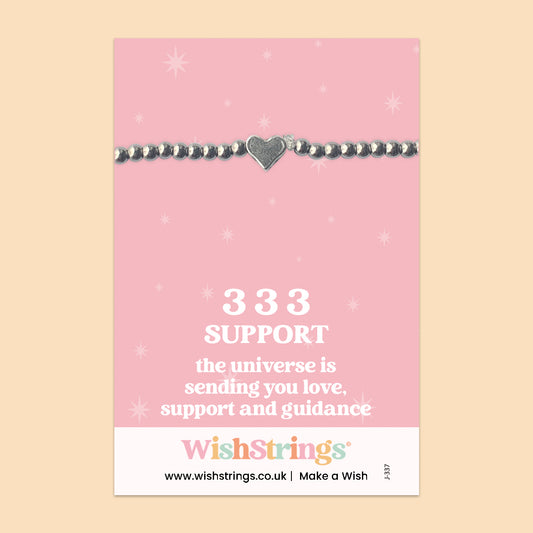 Angel Numbers, 333 - Heart Beaded Bracelet - J337
