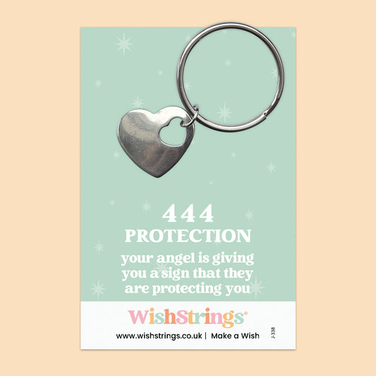 Angel Numbers, 444 - HEART KEYRING - J338