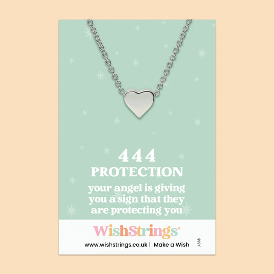 Angel Numbers, 444 - HEART NECKLACE - J338