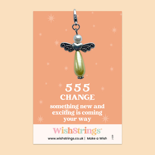 Angel Numbers, 555 -  Wish Angels, Clip on Keepsake | J339