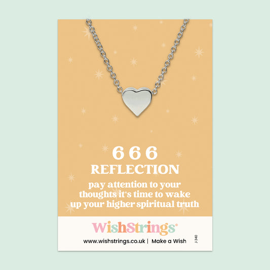 Angel Numbers, 666 - HEART NECKLACE - J340