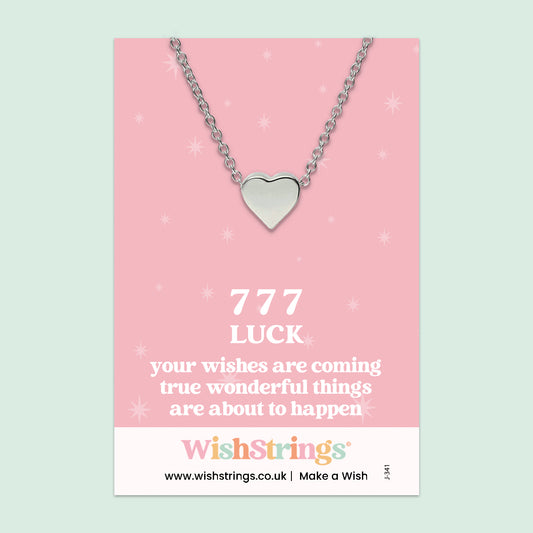 Angel Numbers, 777 - HEART NECKLACE - J341