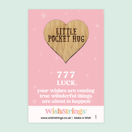 Angel Numbers, 777 - Oak Pocket Hug Token | J341