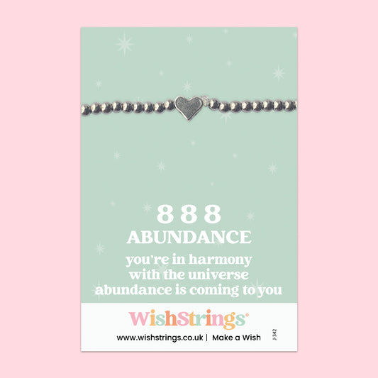 Angel Numbers, 888 - Heart Beaded Bracelet - J342