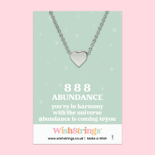 Angel Numbers, 888 - HEART NECKLACE - J342