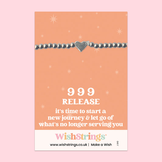 Angel Numbers, 999 - Heart Beaded Bracelet - J343