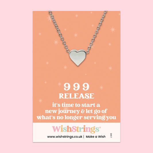 Angel Numbers, 999 - HEART NECKLACE - J343