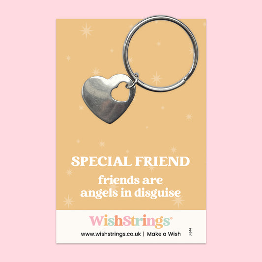 Angel Numbers, Special Friend - HEART KEYRING - J344