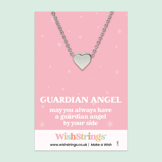 Angel Numbers, Guardian Angel - HEART NECKLACE - J345