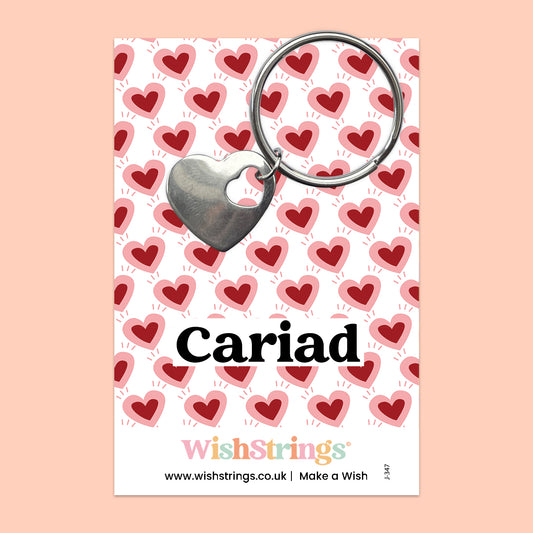 Cariad, Welsh - HEART KEYRING - J347