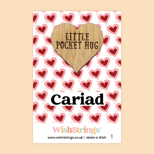 Cariad, Welsh - Oak Pocket Hug Token | J347