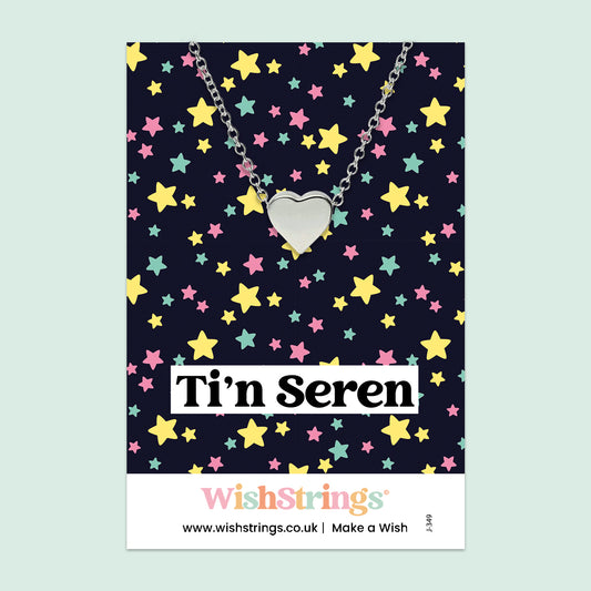 T'in Seren, Welsh - Heart Necklace - J349
